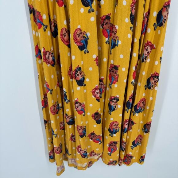 Bundle Posh Peanut Rosie Riveter Tiger Heart Cap Sleeve Ruffled Twirl Dress 10 - Picture 6 of 16